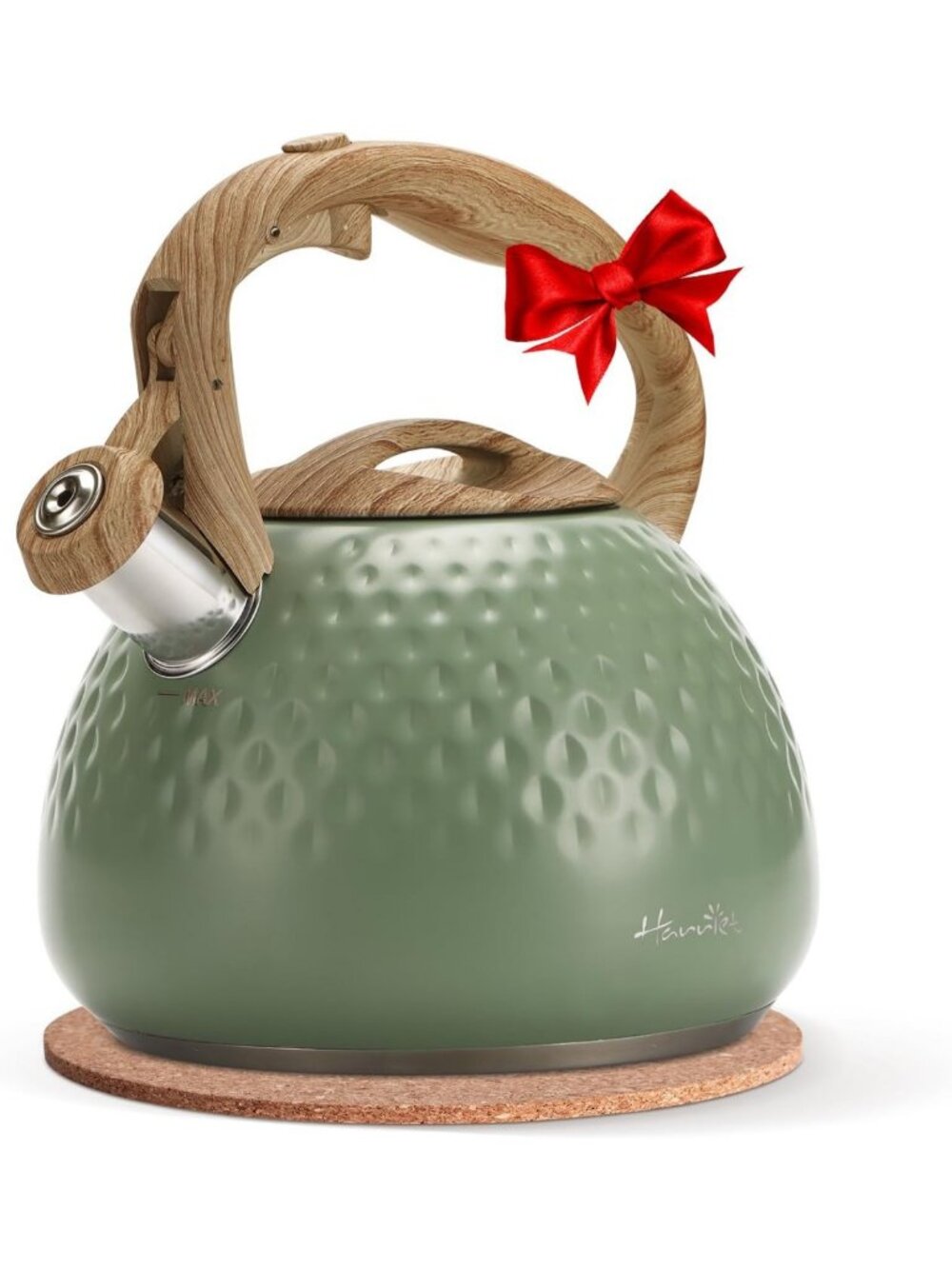 Whistling Tea Kettle 2.5QT - Food Grade Stainless Steel, Stovetop & Electric